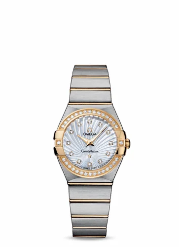 Omega Constellation Quartz 27 Brushed Stainless Steel / Yellow Gold / Diamond / MOP Supernova 123.25.27.60.55.004 (12325276055004)